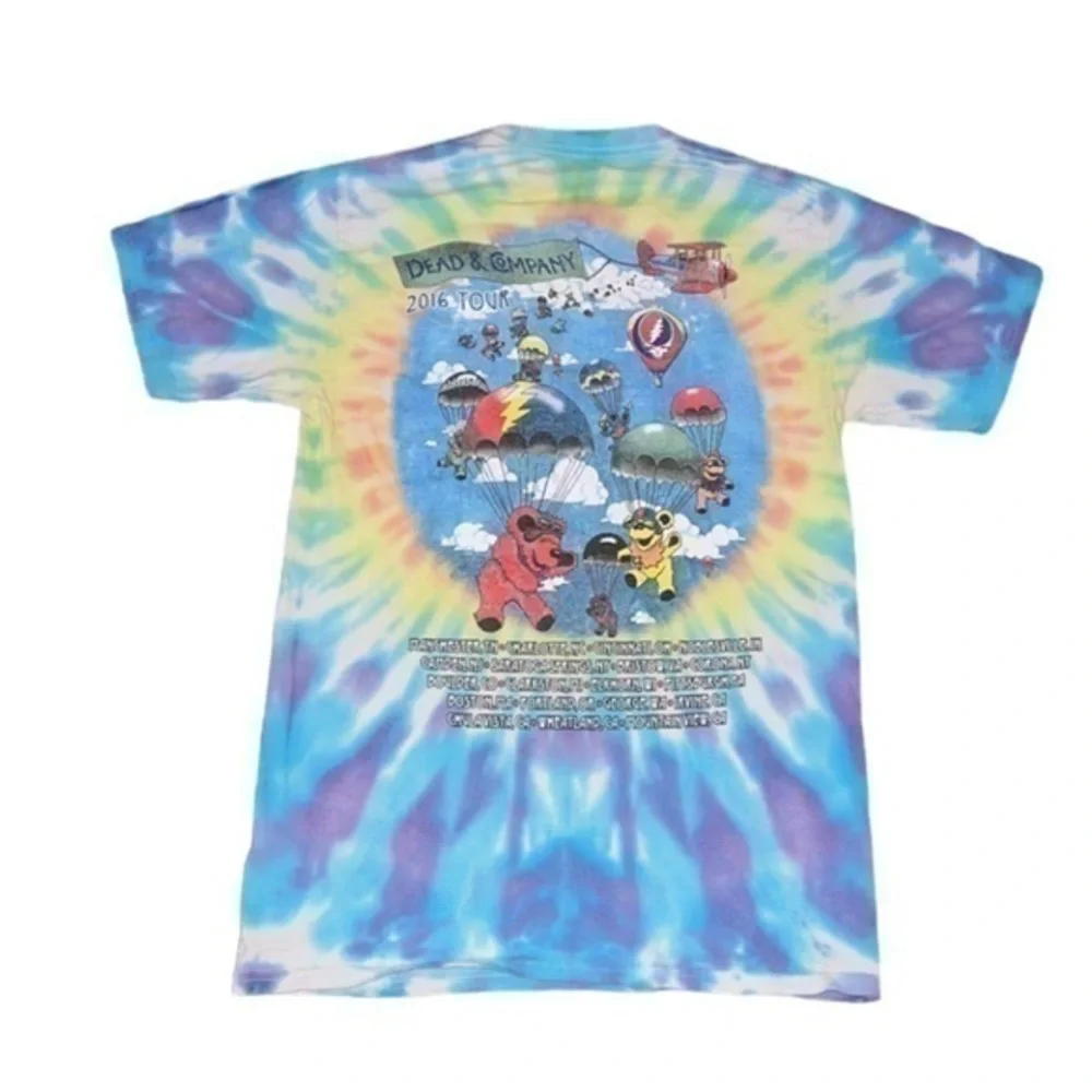Dead and Company‎ Tour Teddy Print Airplane 2016 Tie Dye T-Shirt Tee Small
